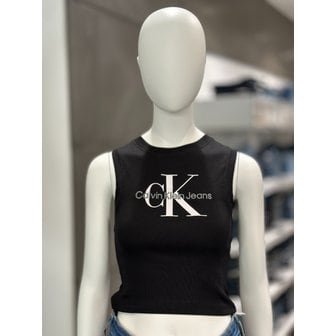 Calvin Klein [여주점] [캘빈클라인]여성 아카이벌 모노로고 립 탱크 탑 ZW02476-BEH