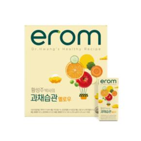 EROM 황성주박사의 과채습관 옐로우 사과농축 오렌지 당근 야채혼합 190ml 16팩