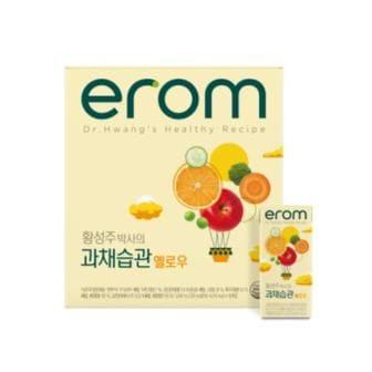  EROM 황성주박사의 과채습관 옐로우 사과농축 오렌지 당근 야채혼합 190ml 16팩