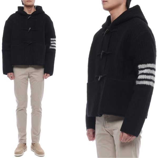 [부산점] 25FW 남성 사선 인타르시아 더플 숏 코트 (MKJ137A Y1054 001 25F)