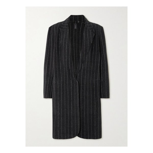 노마카말리 오버사이즈 핀스트라이프 스트레치 저지 블레이저 블랙 1647597324878542