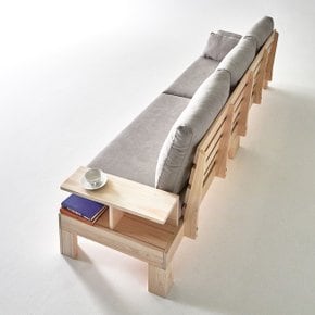 ◆지역별착불배송◆[더젠] 모비치 고급편백원목 아쿠아텍스소파1(2+2인용,빅스툴별매)