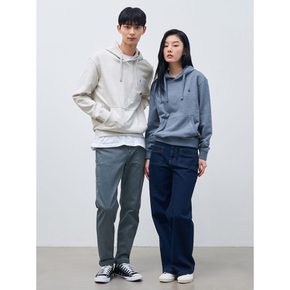 [24SS][Essential] 남녀공용 로고 자수 스웨트 후드 티셔츠  그레이 (BC4141E043)