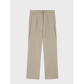 Belted Pocket Wide Pants_Beige