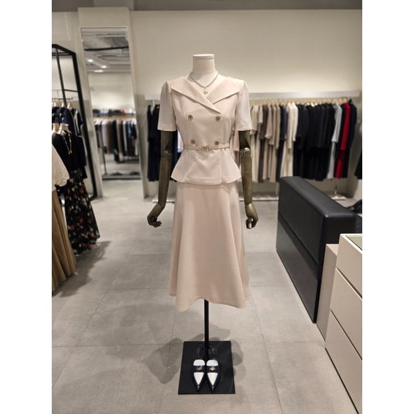 [파주점] 카라넥 벨티드 더블 버튼 원피스 JS6B0OP351