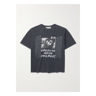 REMI RELIEF 레미 릴리프 프린트 코튼 저지 티셔츠 블랙 1647597359481836