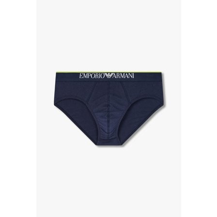 EMPORIO ARMANI 남성 라인 로고 밴딩 솔리드 브리프 0814311048000