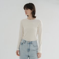 / [WTOP23031] Slim round-neck / ver. ivory