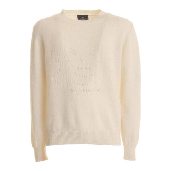 확대된 대표 존 리치몬드 스웨터 RMA25161MAIVORY White