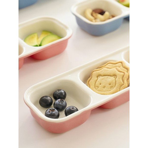 도자기 3구 플레이트