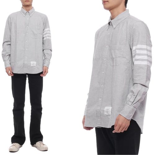 남성 플란넬 사선 스트라이프 셔츠 (MWL272A 05245 035 24F)