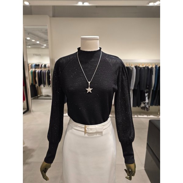 [파주점] 울 스팽글 모크넥 풀오버 니트 JS3B1PO521