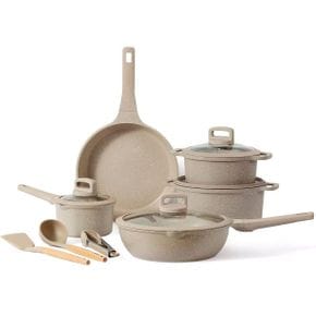 독일 까로떼 냄비 CAROTE Pan Set 12 Pieces 28 cm Saucepan 1.7 L Pot 2.3/4 Deep Frying Non-S