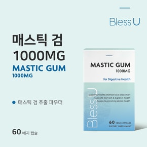 뉴질랜드 블레스유 매스틱 검 위 소화 영양제 1000mg 60캡슐 6통