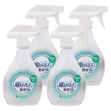  페브리즈 항균플러스 99.9% 섬유탈취제 산뜻한향 370ml x4개