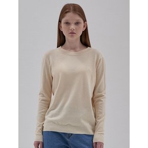 Round Neck Knit Ts_Ivory