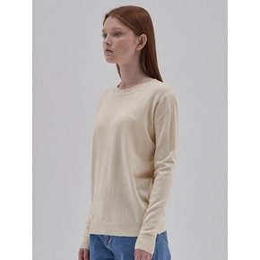 Round Neck Knit Ts_Ivory