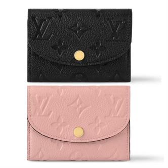 LOUIS VUITTON 내일도착  송아지 가죽 반지갑 로잘리 코인퍼스 블랙 핑크 24985023