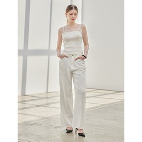 White Washing Denim Slacks_Ivory