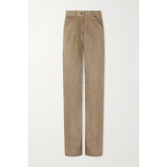 부르넬로쿠치넬리 브루넬로쿠치넬리 장식 패널 스웨이드 와이드 팬츠 브라운 46376663163006574