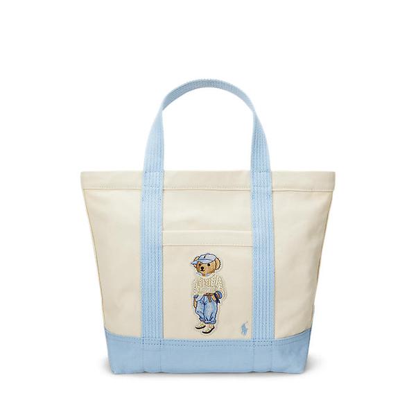 여성 폴로 베어 캔버스 스몰 토트(WAPOBAG0G620442400)