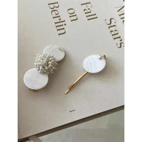 [2set]Middle Pearl Hairpin