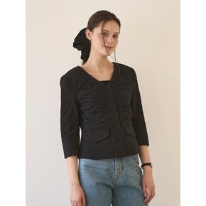 Manon Shirring Jacket (Black)