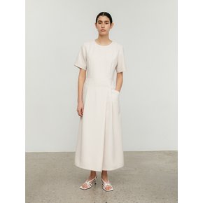 Pocket Long dress -ivory