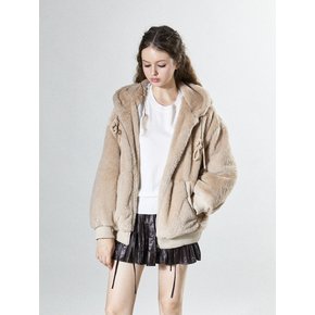 Oversized Fur Jacket (BEIGE)