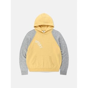 SPORT Knit Hoodie Yellow