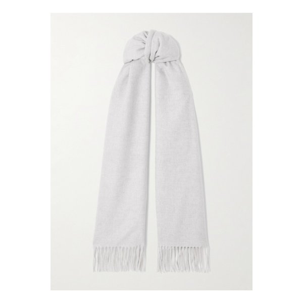 브루넬로쿠치넬리 프린지 캐시미어 스카프 라이트 그레이 46376663162900460