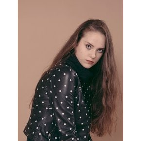 LAMBSKIN POLKA-DOT RIDER JACKET