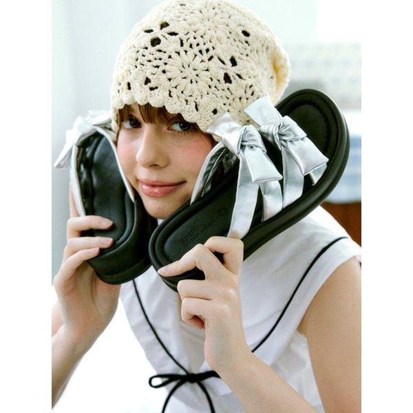 Vlogg Twins Bow 플랫폼 샌들 4.5cm -VS7074 (3color)