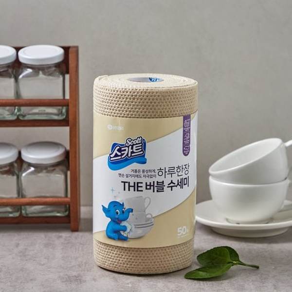 The 버블 수세미 베이지 50매
