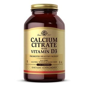 솔가 구연산 칼슘 비타민 D3 Calcium Citrate 240정