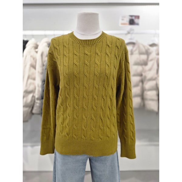 [여주점] 여성 케이블 라운드넥 풀오버(EPF4ER2300)