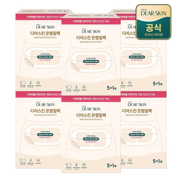 디어스킨 온찜질팩 핫팩 5+1매 x 6팩