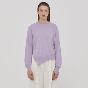 Back Slit Round Knit_LILAC