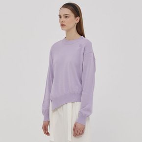 Back Slit Round Knit_LILAC