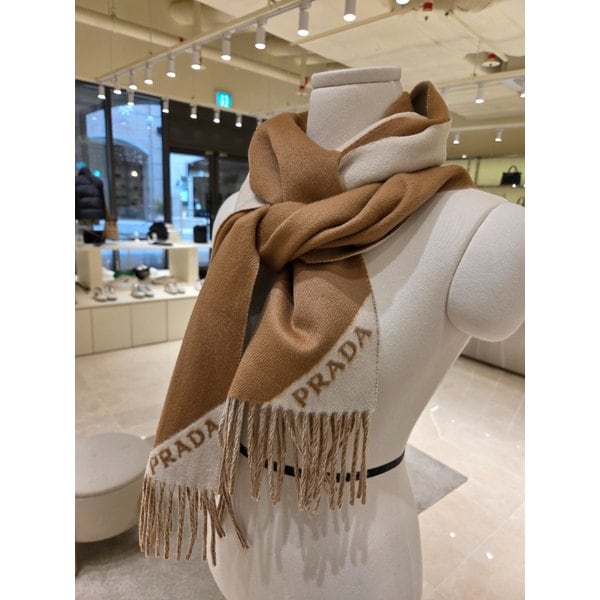 [부산점] [프라다] 공용 캐시미어 프린지 머플러 1FS055-2COO-F045Y