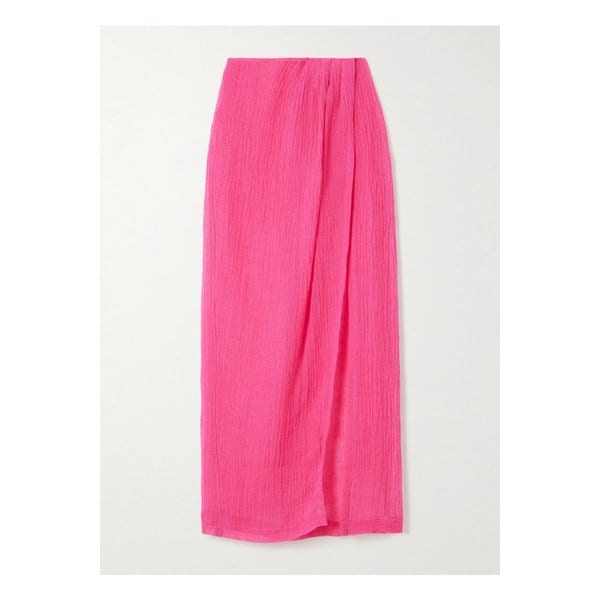 플리츠 크링클 리넨 혼방 거즈 파레오 핑크 1647597356580240