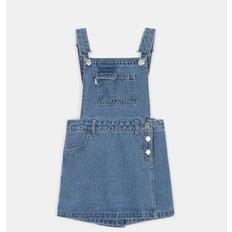 24SS KK41711 여아 데님 멜빵 랩팬츠