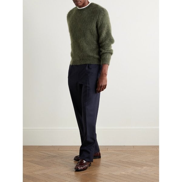 스토파 스트레이트 레그 플리츠 울 팬츠 46376663163000240