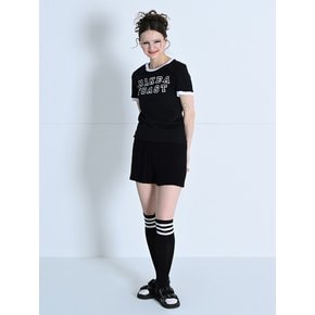 LINE COLOR SLIM POINT T-SHIRT BLACK MBCSTO021BK