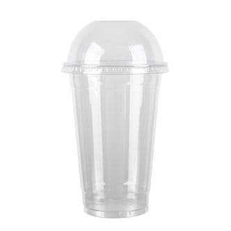 오너클랜 일회용 PET 아이스컵-480ml 뚜껑포함 10set 음료컵