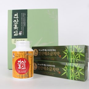 3회 죽염 300g+대소금치약 160gx2개 선물세트