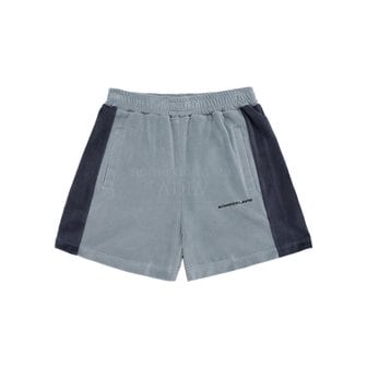 아크메드라비 LOGO NEEDLEWORK VELOUR SHORT PANTS DARK MINT 니들워크 벨루어 숏팬츠