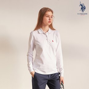 [U.S. POLO ASSN.] SS 여성 화이트라벨 PQ SHIRT_WHITE