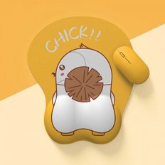 스포트라이트 병아리 CHICKEN 마우스패드 손목보호 손목받침대