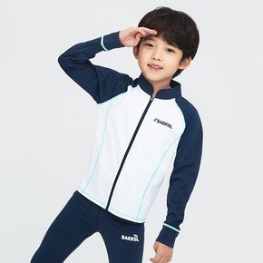 키즈 에센셜 집업 래쉬가드 화이트 (B4SKWZR301WHT)